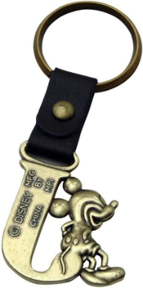 Picture of Disney Mickey Mouse Letter J Brass keychain