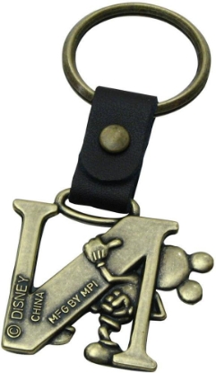Picture of Disney Mickey Mouse Letter N Brass Key Chain
