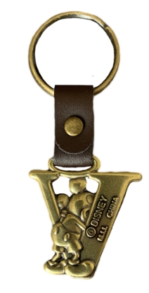 Picture of Disney Mickey Mouse Letter V Brass Key Chain