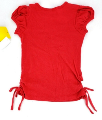 Picture of Disney Minnie Mouse Black Bow Red Youth Girl's Fashion Top Small