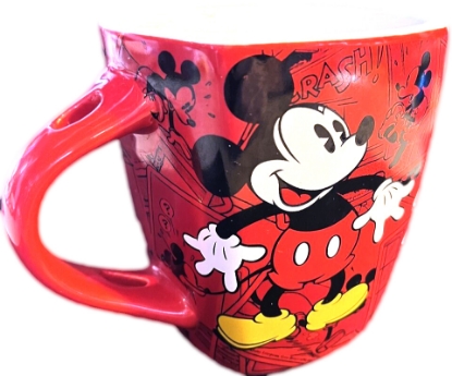 Picture of Disney Mickey Funnies Cartoon 11oz Mug with Spoon Red