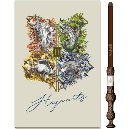 Picture of Harry Potter Professor Albus Dumbledore Journal with Wand Pen