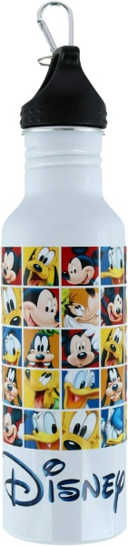 Picture of Disney Mickey Mouse & Friends Water Bottle Wide Mouth White Aluminum