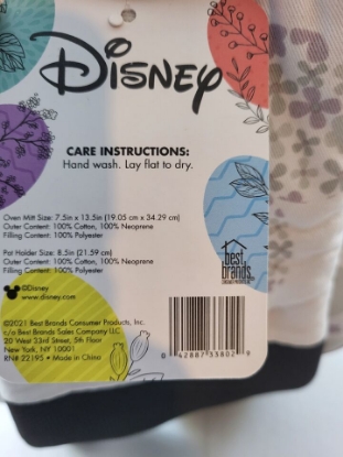 Picture of Disney Minnie Mouse Rare Lavender Purple Over Sized Oven Mitt and Pot Holder