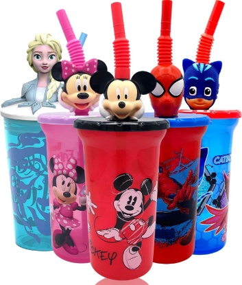 Picture of Disney Mickey Mouse Buddy Sips Water Tumbler with 3D Character Head Straw Drinkware 1 Count