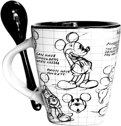 Picture of Disney Mickey Mouse Drawing Sketch 11oz Mug With Spoon