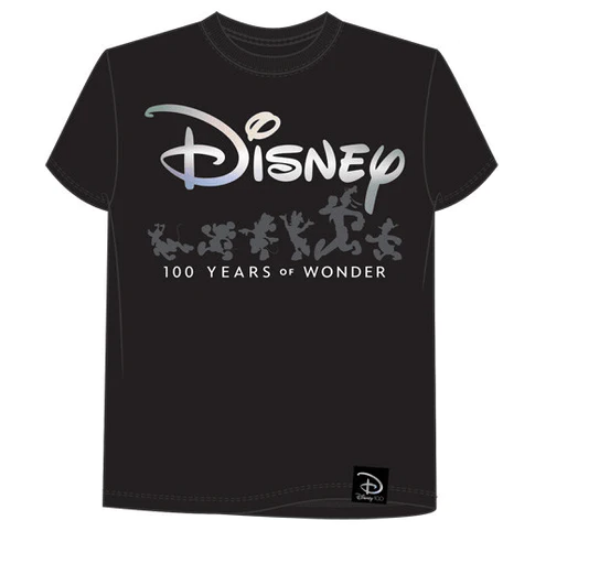 Picture of Disney 100 Years of Wonder Adult Black Tee Unisex