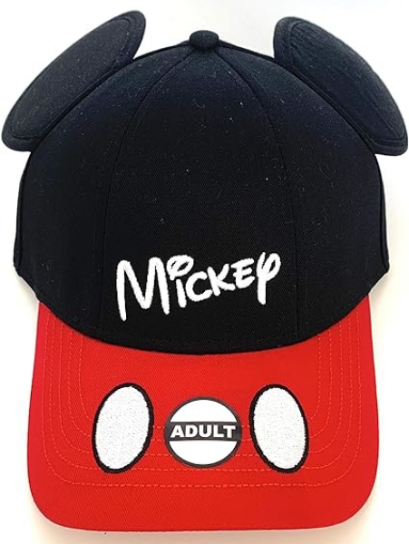 Picture of Disney Mickey Mouse Ears Adult Baseball Cap Black Red One Size