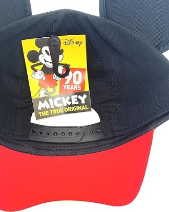 Picture of Disney Mickey Mouse Ears Adult Baseball Cap Black Red One Size