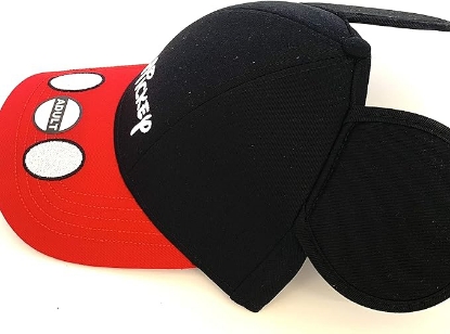 Picture of Disney Mickey Mouse Ears Adult Baseball Cap Black Red One Size