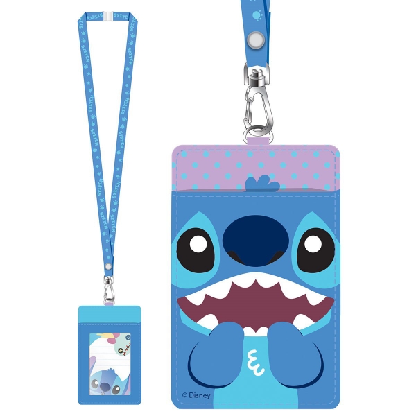 Picture of Disney Stitch Lanyard With Deluxe Faux Leather Card Holder