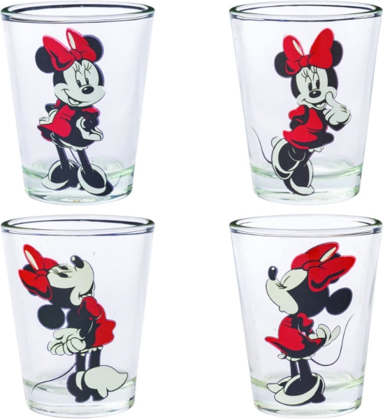 Picture of Disney Minnie Mouse Classic Poses 4-Pack Mini Shot Glass Set 1.5 Ounces