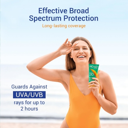 Picture of NO-AD SPF 30 Sun Care Sunscreen Lotion Broad Spectrum UVA/UVB Protection 3oz Tube