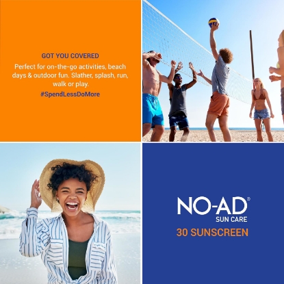 Picture of NO-AD SPF 30 Sun Care Sunscreen Lotion Broad Spectrum UVA/UVB Protection 3oz Tube