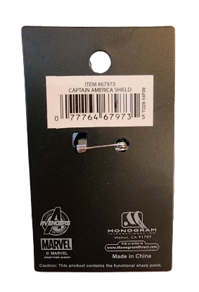 Picture of Marvel Captain America Shield Silver Pewter Lapel Pin