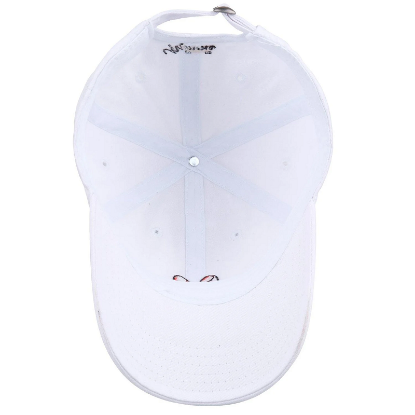 Picture of Disney Minnie Bow Patch Adjustable Baseball Cap Hat White One Size