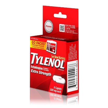 Picture of Tylenol Extra Strength Caplets  Pain Reliever & Fever Reducer 500 mg Acetaminophen 6 ct