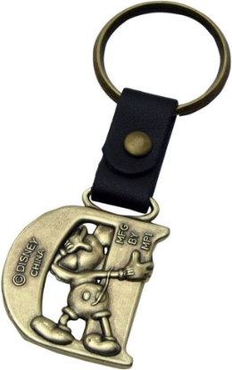 Picture of Disney Mickey Mouse Letter D Brass Keychain
