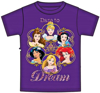 Picture of Disney Youth Girl's Princess Dare to Dream Purple T-Shirt Medium