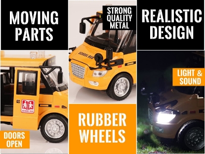 Picture of Diecast School Bus with Lights & Sound 5"