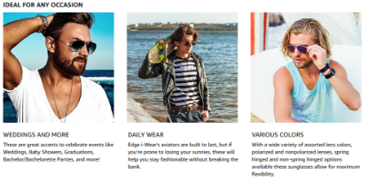 Picture of Aviator Sunglasses Metal Frames Mirror Lens Spring Hinges