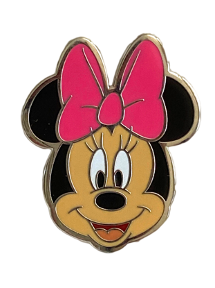 Picture of Disney Minnie Mouse Smiling Face Pink Bow Lapel Pin