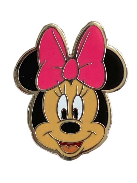 Picture of Disney Minnie Mouse Smiling Face Pink Bow Lapel Pin