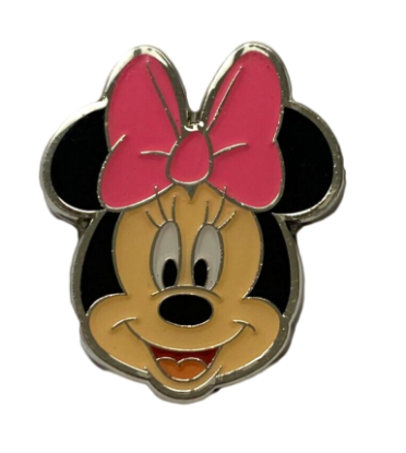 Picture of Disney Minnie Mouse Smiling Face Pink Bow Lapel Pin