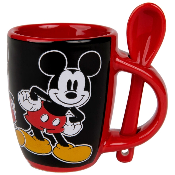 Picture of Disney Mickey Mouse Laughing Ceramic Espresso Mug with Spoon