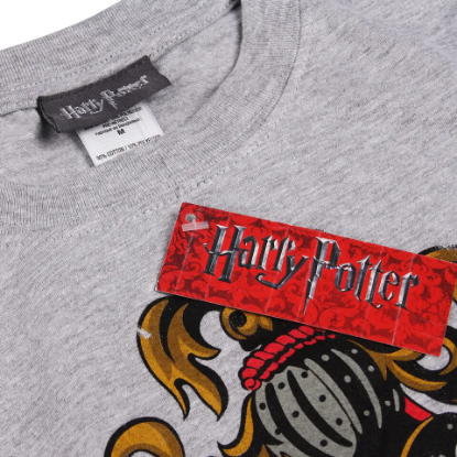 Picture of Harry Potter Hogwarts Crest Youth T-Shirt Grey Small