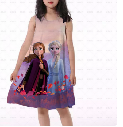 Picture of Disney Frozen 2 Girls Sublimated Dress Small Pink