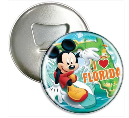 Picture of Disney Mickey Mouse Florida Button Magnet with Bottle Opener