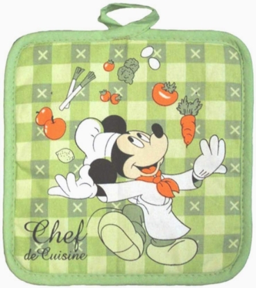 Picture of Disney Oven Mitt Pot Holder & Dish Towel 3 pc Kitchen Set (Mickey Mouse Green)