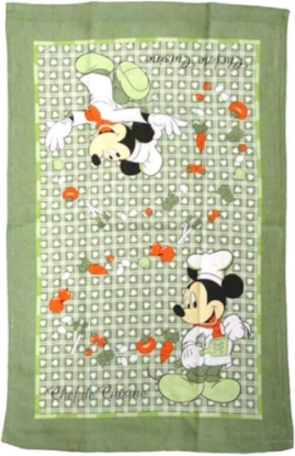 Picture of Disney Oven Mitt Pot Holder & Dish Towel 3 pc Kitchen Set (Mickey Mouse Green)
