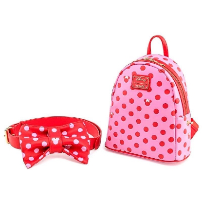 Picture of Disney Minnie Mouse Pink Polka Dot Backpack with Matching Wallet