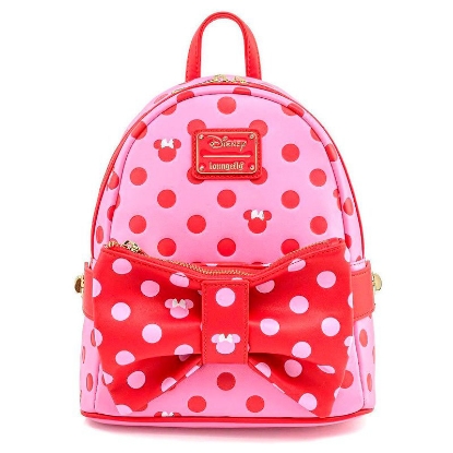 Picture of Disney Minnie Mouse Pink Polka Dot Backpack with Matching Wallet