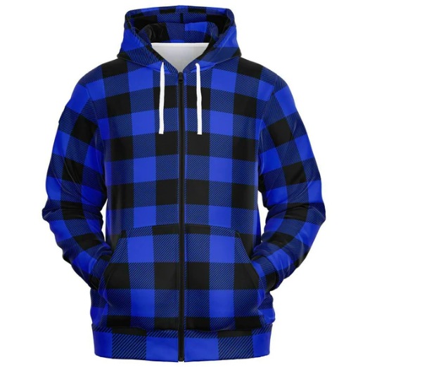 Picture of Junior Plus Full Zip Fleece Blue Hoodie
