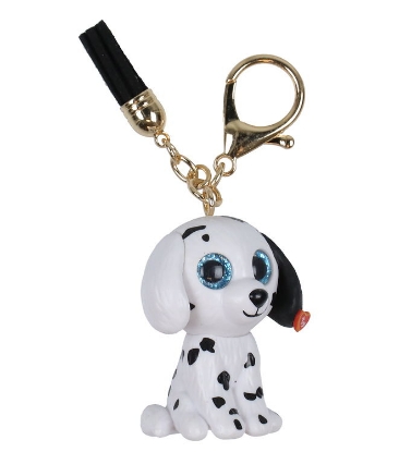 Picture of Ty Mini Boos Fetch the white Dog Metal Key Clip