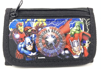 Picture of Marvel Avengers Red or Black Trifold Wallet Randomly - 1 Wallet