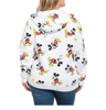 Picture of Disney Adult Mickey All Over Print Zip Up Hoodie White