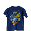 Picture of Disney Adult Bursting Mickey Donald Pluto and Goofy Tee Blue (Small)