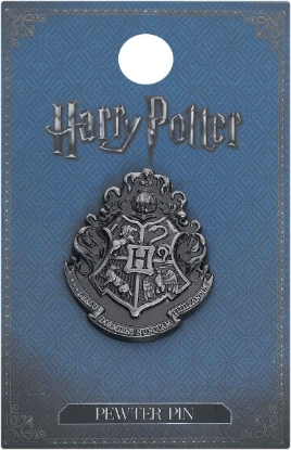Picture of Harry Potter Hogwarts School Crest Silver Pewter Lapel Pin