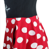 Picture of Disney Minnie Mouse Women's Black & Red Polka Dot Dress Small (S)