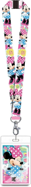 Picture of Disney 85929 Minnie Mouse Pink Lanyard Novelty and Amusement Toys Multi-colored 3"