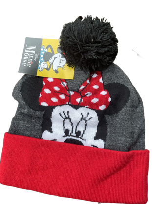 Picture of Disney Minnie Mouse Pom Pom Cuffed Beanie Hat