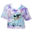 Picture of Disney Stitch Tie Dye Crop Top Shirt for Junior Girls Blue Medium
