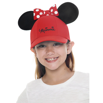 Picture of Disney Minnie Mouse Youth Hat Kids Cap with Ears Red