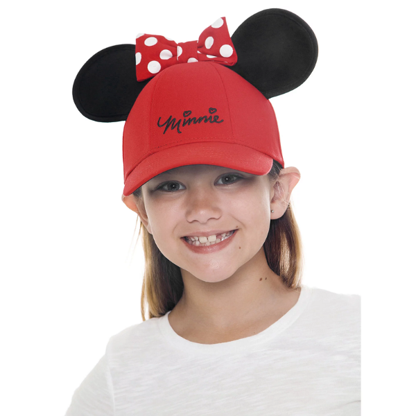 Picture of Disney Minnie Mouse Youth Hat Kids Cap with Ears Red
