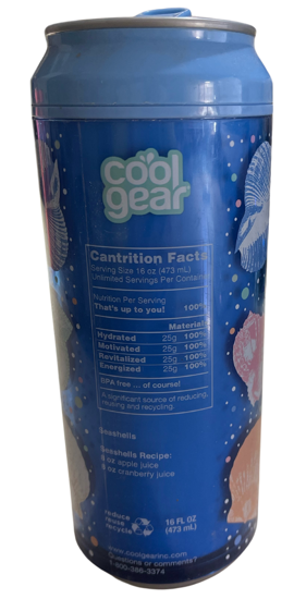 Picture of Cool Gear Can Water Bottle 16 oz Blue