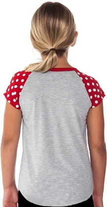 Picture of Disney Youth Minnie Peeking Pocket T-shirt Gray Medium